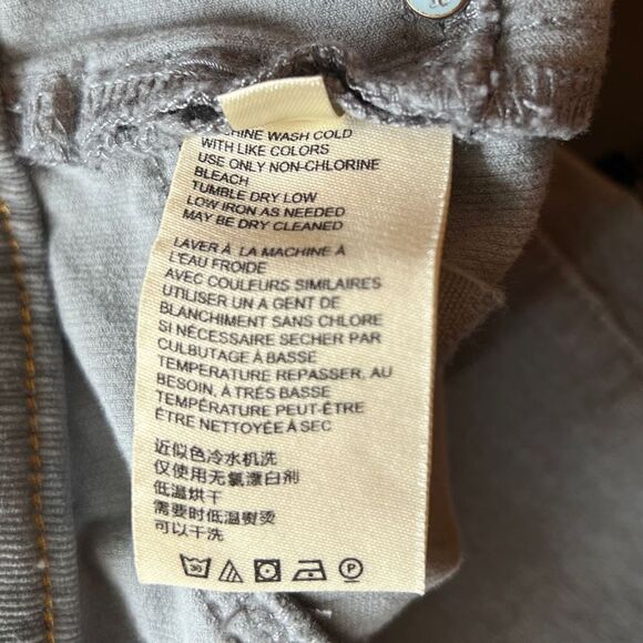 Pilcro Anthropologie High Rise Skinny Pants - 29 - Fine Corduroy Button Up Gray - Picture 8 of 16